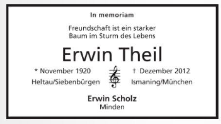 Theil Erwin 1920-2012 Todesanzeige